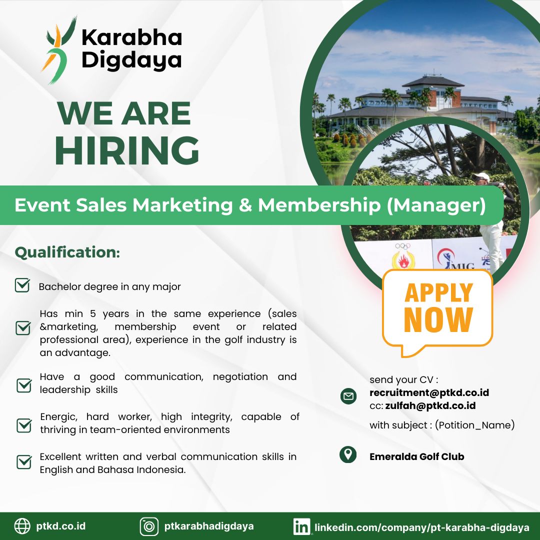 Event sales marketing & Membership(Manager)